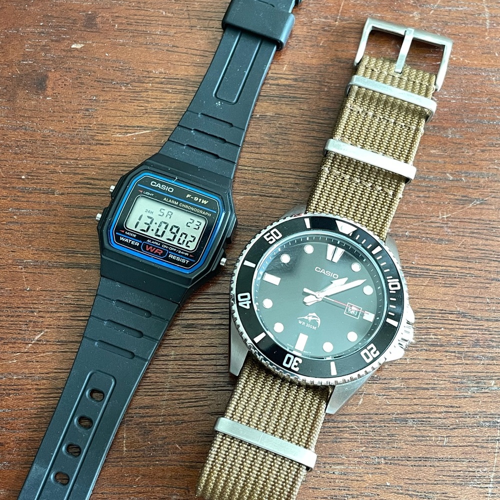 Casio Duro & F91W Watches